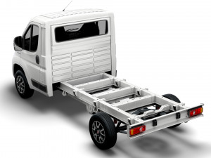 fiat ducato chassis truck single cab 3450wb 2022 3D Model