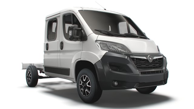 opel movano chassis truck crew cab 3450 wb 2022 3D 모델 .c4d .max .obj .3ds .fbx .stl .blend 