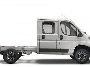opel movano chassis truck crew cab 3450 wb 2022 3D Model