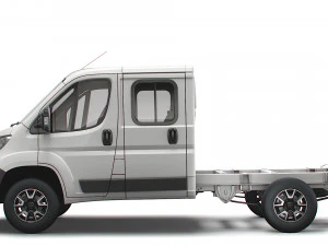 opel movano chassis truck crew cab 3450 wb 2022 3D Model