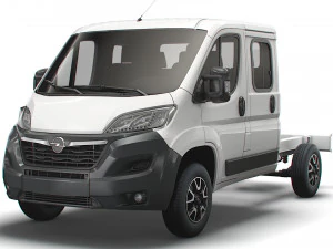 opel movano chassis truck crew cab 3450 wb 2022 3D Model