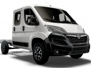 opel movano chassis truck crew cab 3450 wb 2022 3D 모델