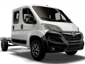 opel movano chassis truck crew cab 3450 wb 2022 3D Model