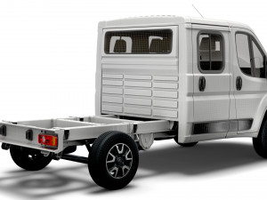 opel movano chassis truck crew cab 3450 wb 2022 3D 모델