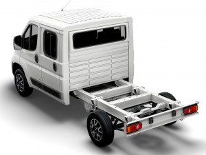 opel movano chassis truck crew cab 3450 wb 2022 3D 모델