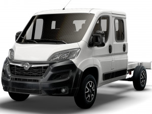 opel movano chassis truck crew cab 3450 wb 2022 3D 모델