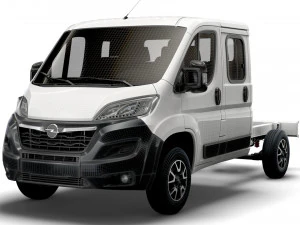 opel movano chassis truck crew cab 3450 wb 2022 3D Model