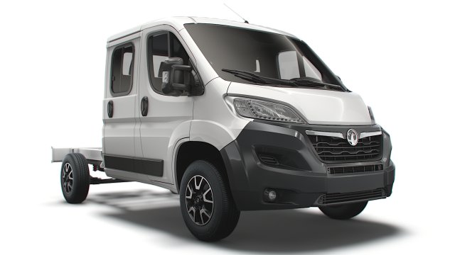 vauxhall movano chassis truck crew cab 3450 wb 2022 3D 모델 .c4d .max .obj .3ds .fbx .stl .blend 