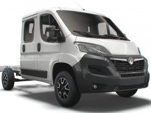 vauxhall movano chassis caminh&atilde;o cabine dupla 3450 wb 2022 Modelo 3D