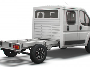 vauxhall movano chassis truck crew cab 3450 wb 2022 3D 모델