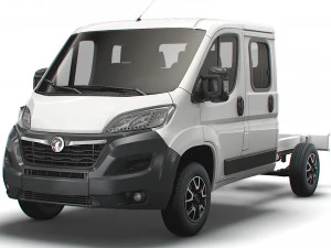 vauxhall movano chassis truck crew cab 3450 wb 2022 3D Model