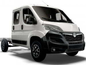 vauxhall movano chassis truck crew cab 3450 wb 2022 3D 모델