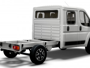 vauxhall movano chassis truck crew cab 3450 wb 2022 3D 모델