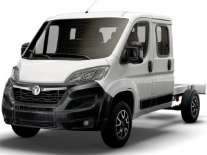 vauxhall movano chassis truck crew cab 3450 wb 2022 3D 모델