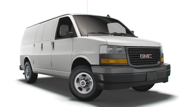 gmc savana cargo rwd 2500 van 2022 Modelo 3D .c4d .max .obj .3ds .fbx .stl .blend 