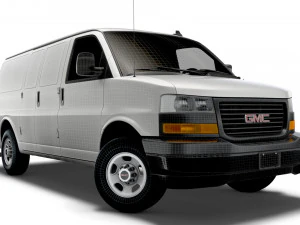gmc savana cargo rwd 2500 van 2022 Modelo 3D