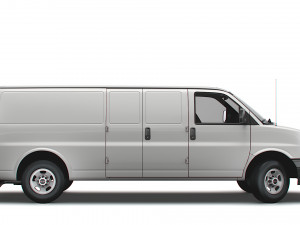 gmc savana cargo rwd 3500 extended van 2022 3D-Modell