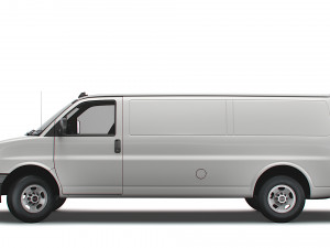 gmc savana cargo rwd 3500 extended van 2022 3D-Modell