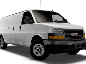gmc savana cargo rwd 3500 extended van 2022 3D-Modell