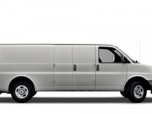 gmc savana cargo rwd 3500 extended van 2022 3D-Modell