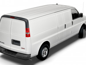 gmc savana cargo rwd 3500 extended van 2022 3D-Modell