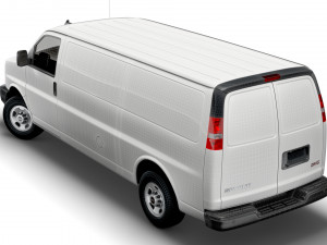 gmc savana cargo rwd 3500 extended van 2022 3D-Modell