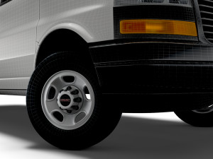 gmc savana cargo rwd 3500 extended van 2022 3D-Modell