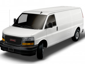 gmc savana cargo rwd 3500 extended van 2022 3D-Modell