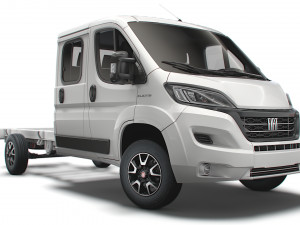 fiat ducato chassis truck crew cab 4035 wb xl 2022 Modelo 3D
