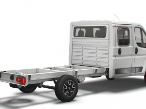 fiat ducato chassis truck crew cab 4035 wb xl 2022 3D Model