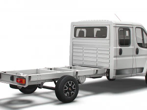 fiat ducato chassis truck crew cab 4035 wb xl 2022 3D Model