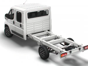 fiat ducato chassis truck crew cab 4035 wb xl 2022 3D Model