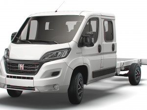 fiat ducato chassis truck crew cab 4035 wb xl 2022 3D Model