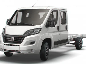 fiat ducato chassis truck crew cab 4035 wb xl 2022 3D Model