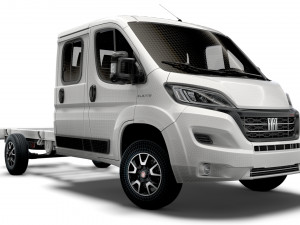 fiat ducato chassis truck crew cab 4035 wb xl 2022 3D Model