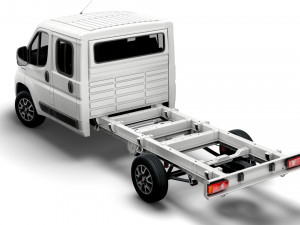 fiat ducato chassis truck crew cab 4035 wb xl 2022 3D Model