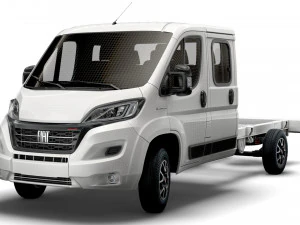 fiat ducato chassis truck crew cab 4035 wb xl 2022 3D Model