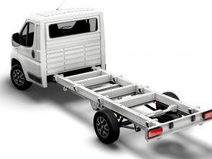 fiat ducato chassis truck single cab 4035 wb xl 2022 Modelo 3D