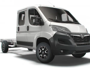 camion châssis opel movano cabine double 4035 wb xl 2022 Modèle 3D