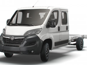 opel movano chassis truck crew cab 4035 wb xl 2022 Model 3D