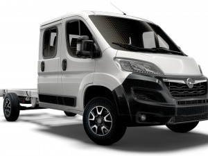 opel movano chassis truck crew cab 4035 wb xl 2022 Model 3D