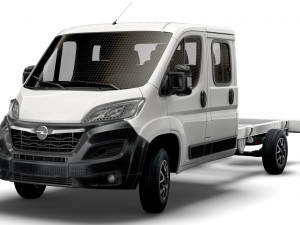 opel movano chassis truck crew cab 4035 wb xl 2022 Model 3D