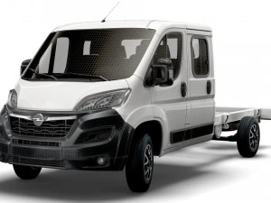 opel movano chassis truck crew cab 4035 wb xl 2022 3D Model