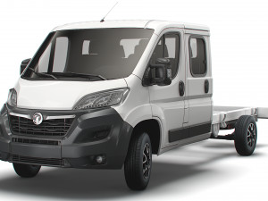 vauxhall movano chassis truck crew cab 4035 wb xl 2022 3D Модель