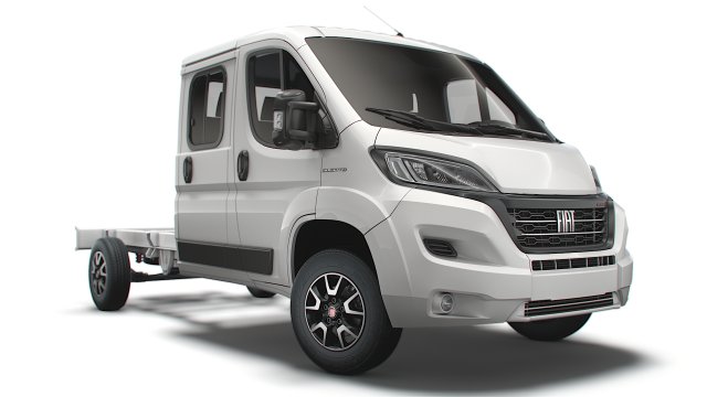 fiat ducato chassis truck crew cab 4035 wb 2022 3D Model .c4d .max .obj .3ds .fbx .stl .blend