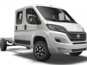 fiat ducato chassis truck crew cab 4035 wb 2022 3D Model