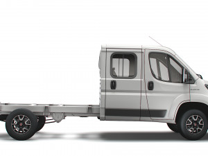 fiat ducato chassis truck crew cab 4035 wb 2022 3D Model