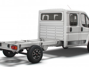 fiat ducato chassis truck crew cab 4035 wb 2022 3D Model