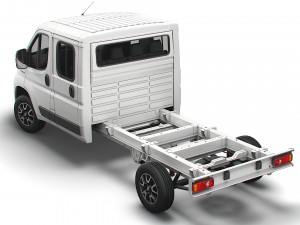 fiat ducato chassis truck crew cab 4035 wb 2022 3D Model
