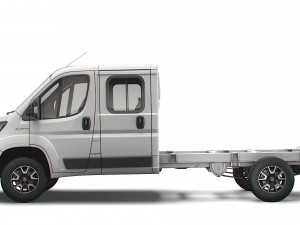fiat ducato chassis truck crew cab 4035 wb 2022 3D Model